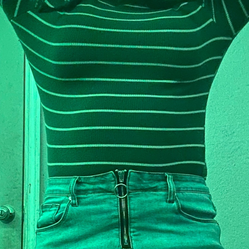 Green Striped Long Sleeve